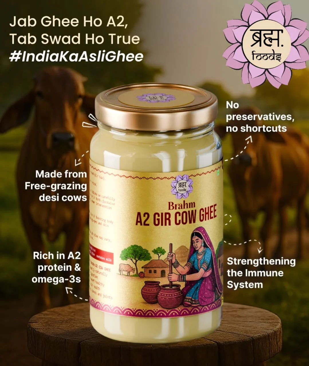 A2 Gir Cow Ghee: The Essence of Pure Desi Goodness by Brahmfoods